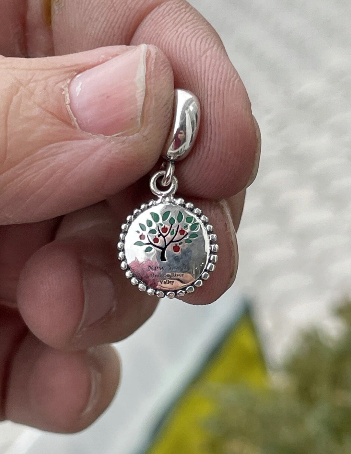 Pandora Hudson Valley New York Exclusive Upstate NY apple tree logo charm