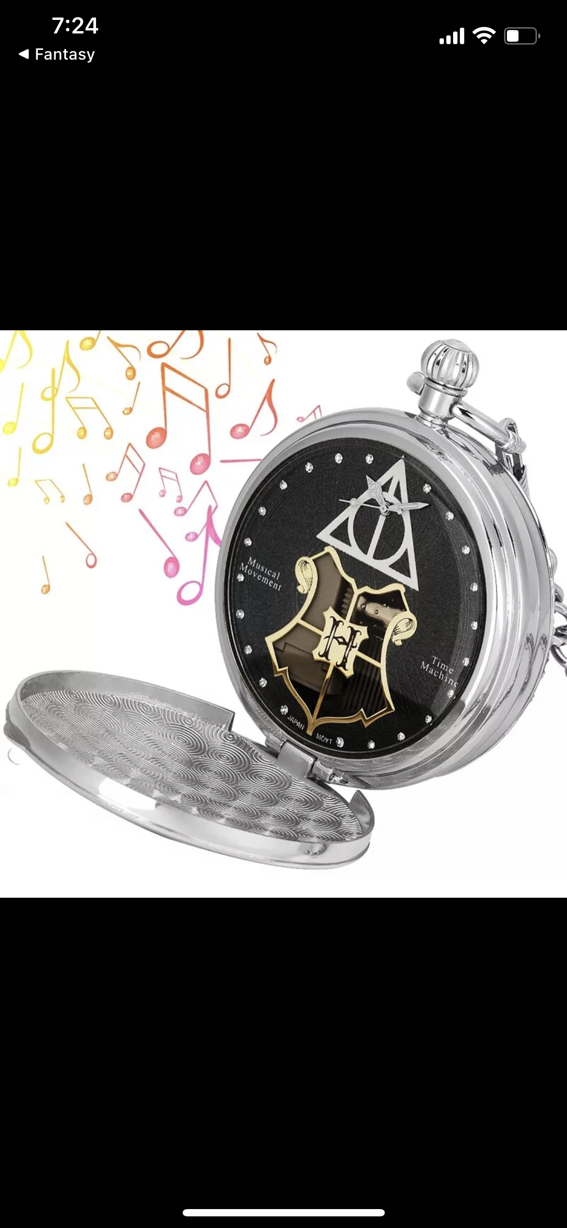 Harry Potter musical pocket watch