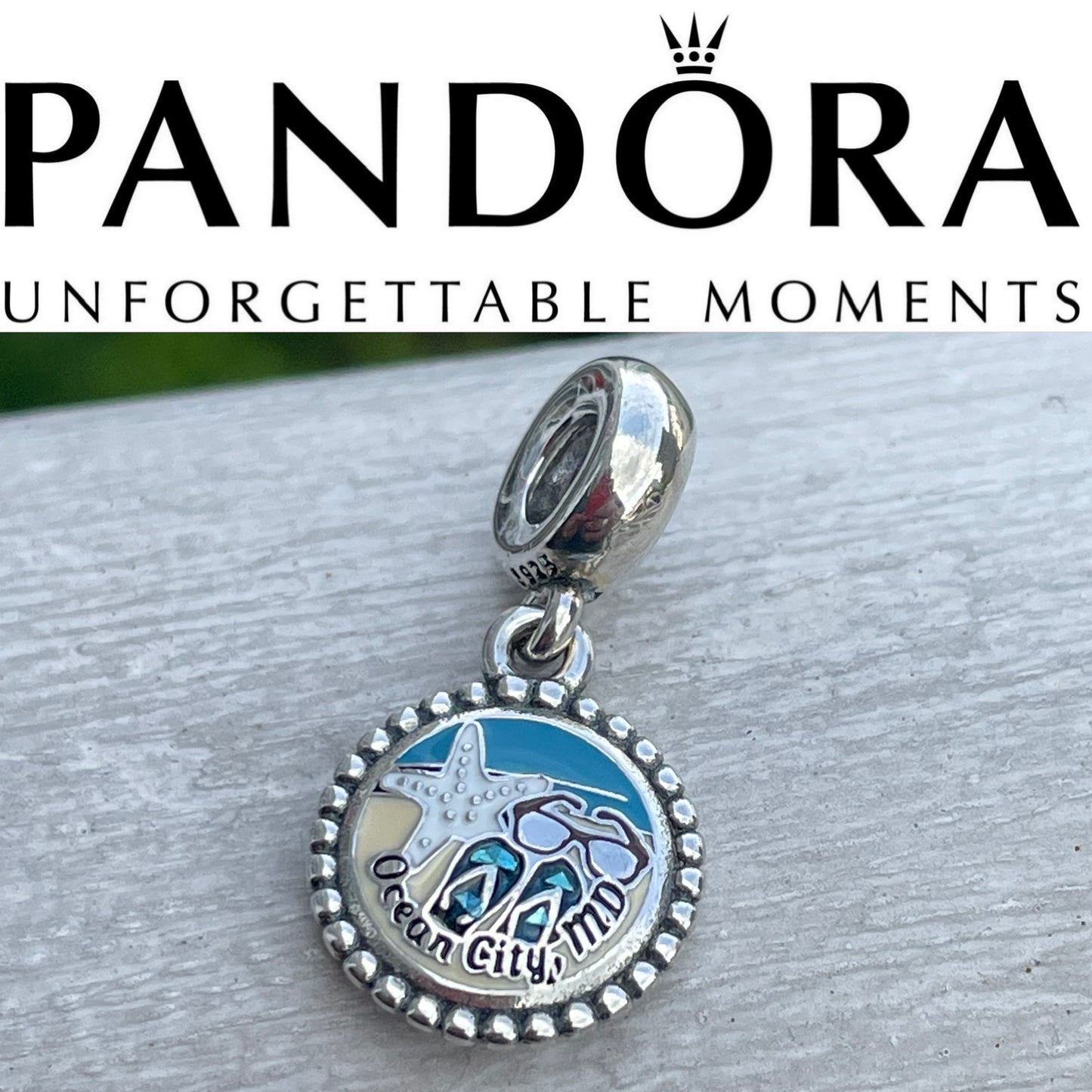 Pandora Ocean City Maryland State Exclusive Travel Destination Dangle Charm