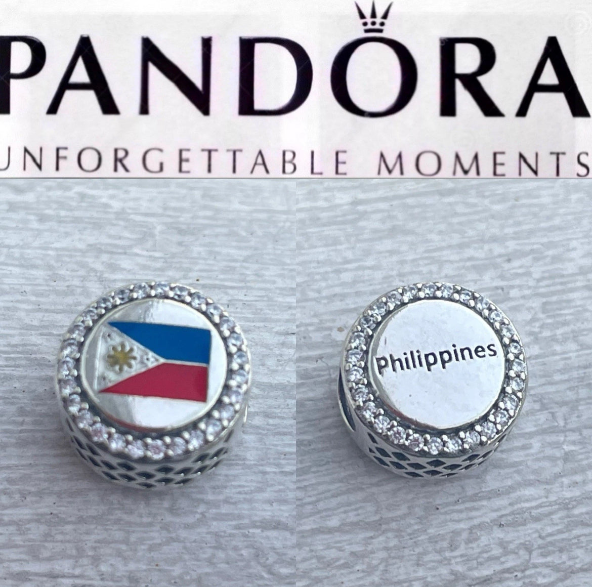 Pandora Philippines Exclusive Country Flag Round Signet Charm