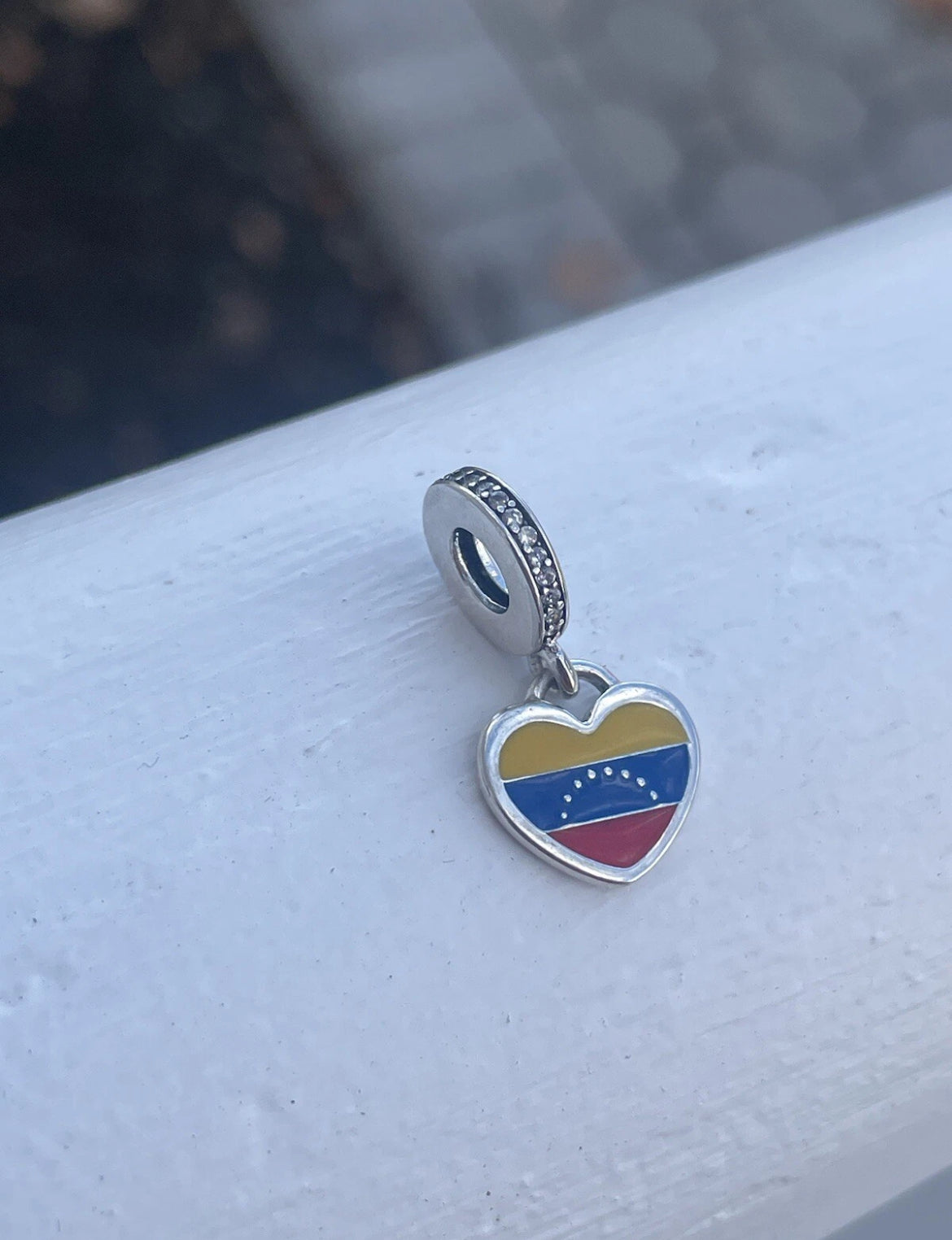 Pandora Venezuela Exclusive Country Heart Flag Pride Destination Travel Dangle Charm