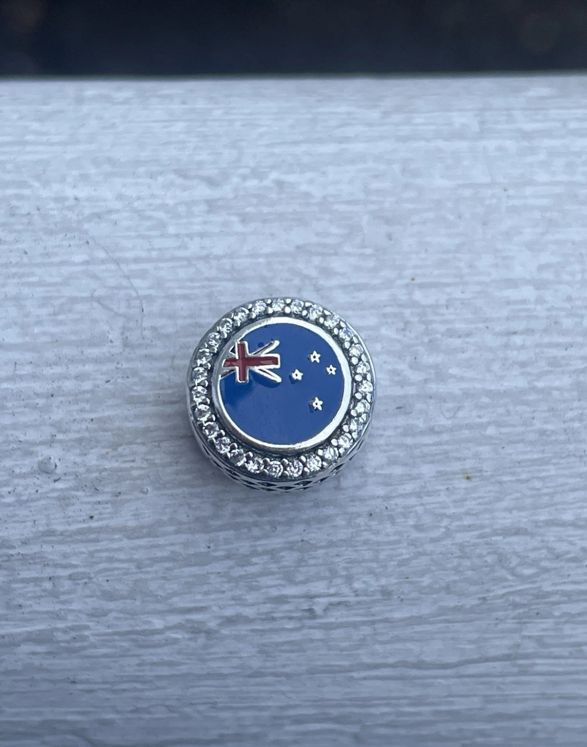 Pandora New Zealand Country Flag Exclusive Travel Round Signet Charm