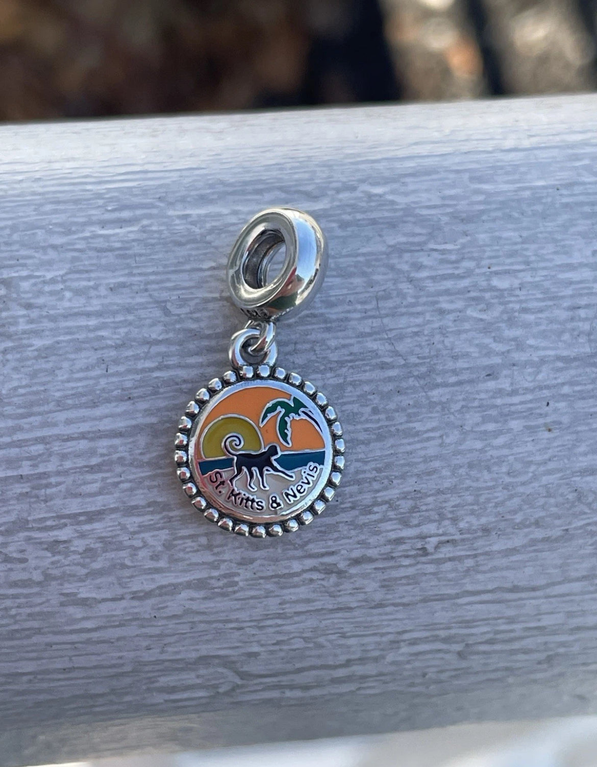 Pandora St. Kitts & Nevis Island Country Exclusive Travel Vacation Dangle Charm