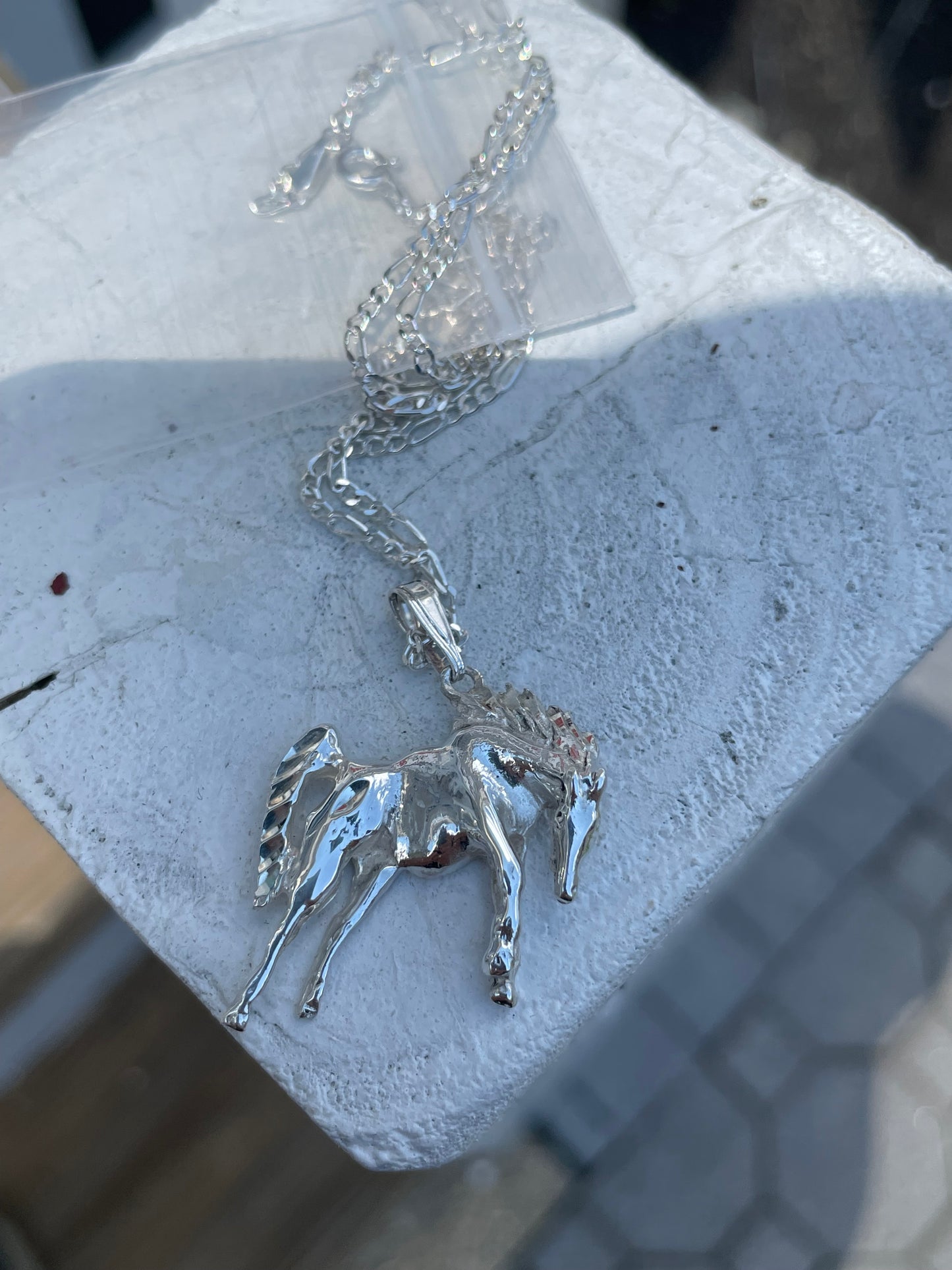 925 Sterling Silver Wild Stallion Necklace