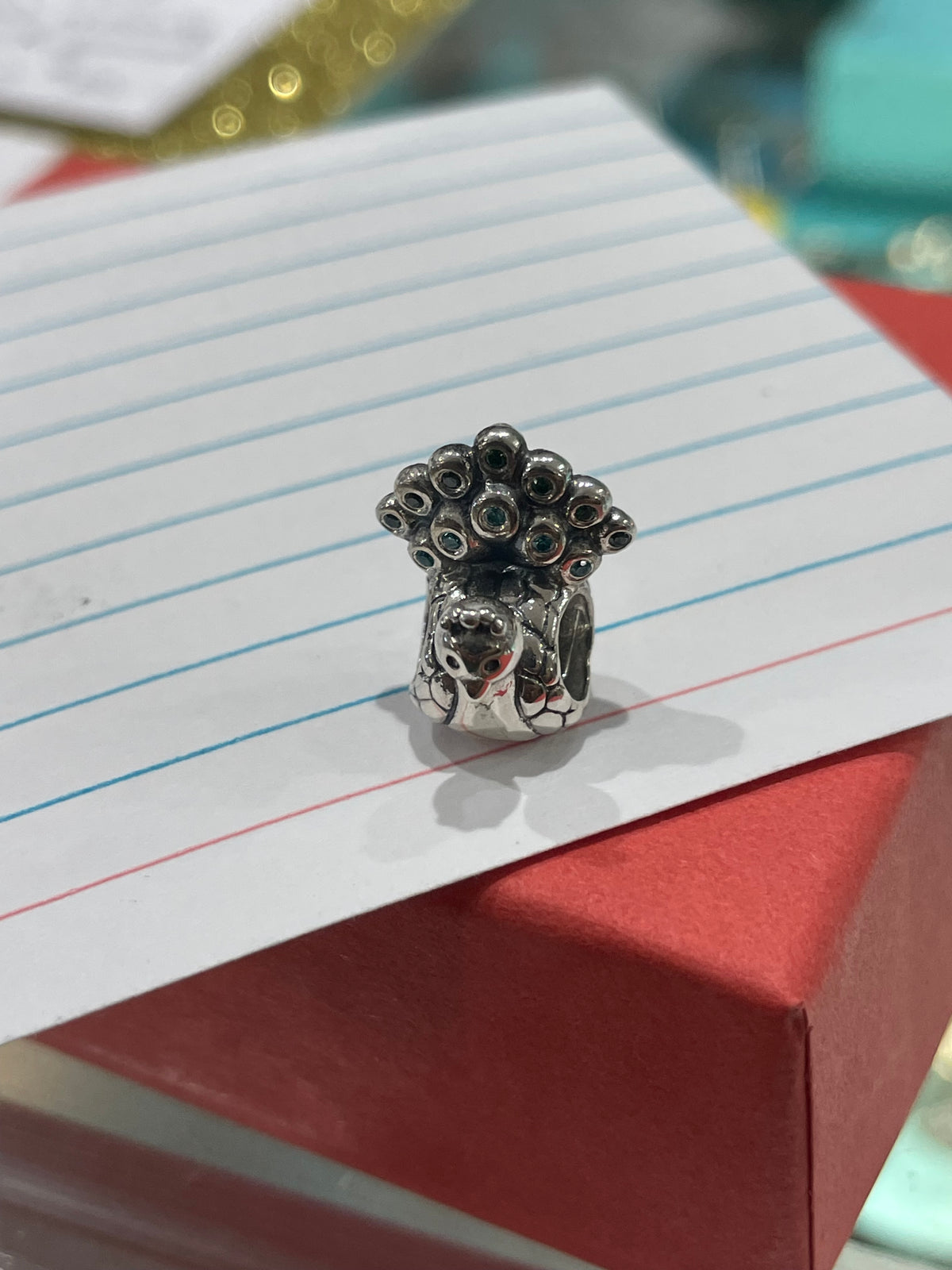 Retired Pandora 791227MCZ Peacock Charm