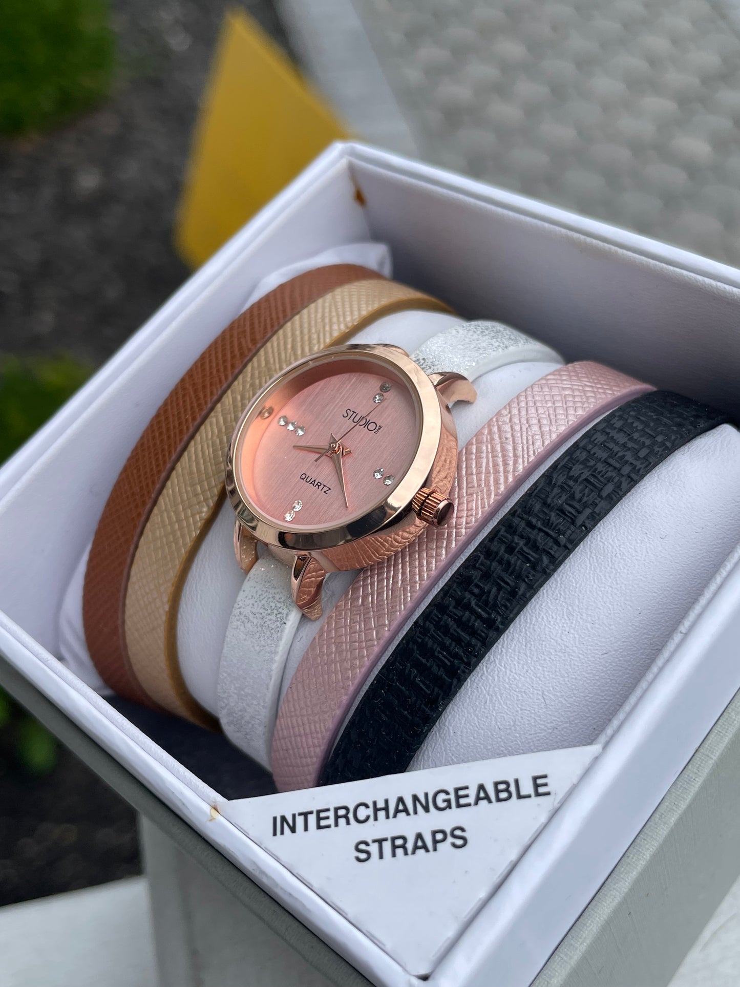 Studio Time Multiple Interchangeable Strap Watch
