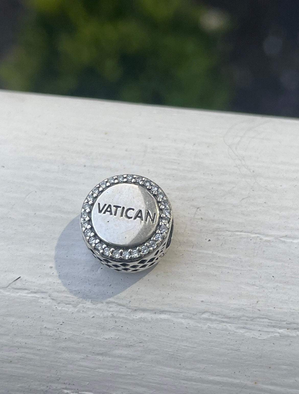 Pandora Vatican Exclusive Flag Round Signet Travel Charm