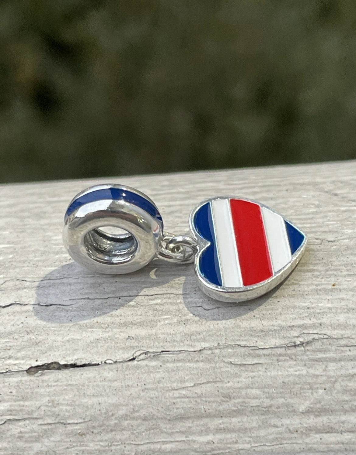 Pandora Costa Rica Country Heart Flag Exclusive Travel Dangle Charm