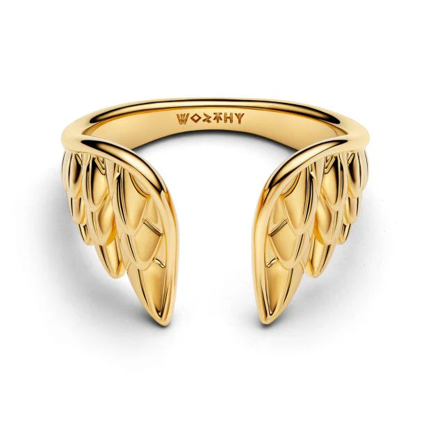 PANDORA MARVEL THOR WINGS GOLD-PLATED OPEN RING 164222C00
