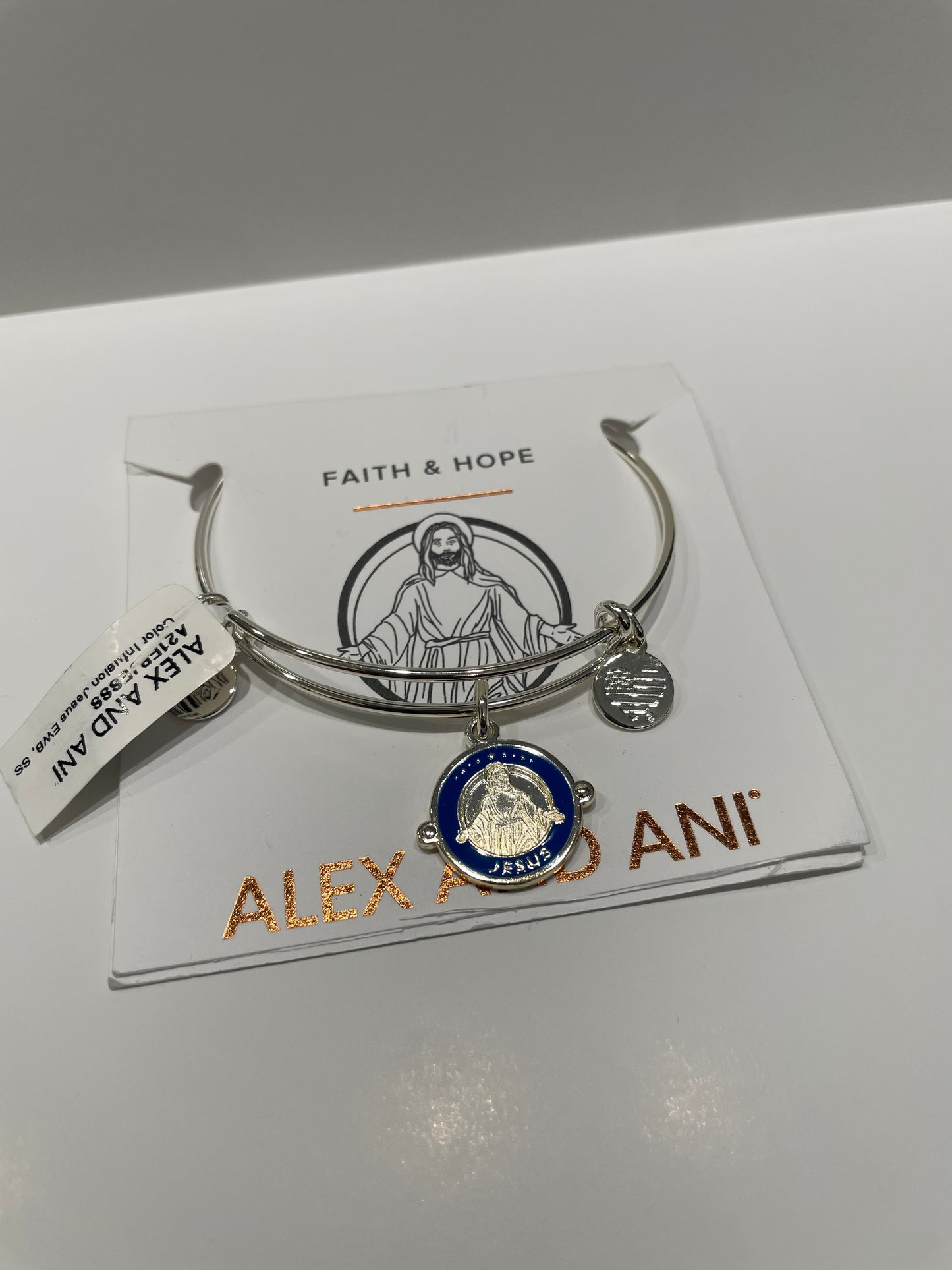 Alex and Ani Jesus Faith & Hope Silver Tone Bracelet