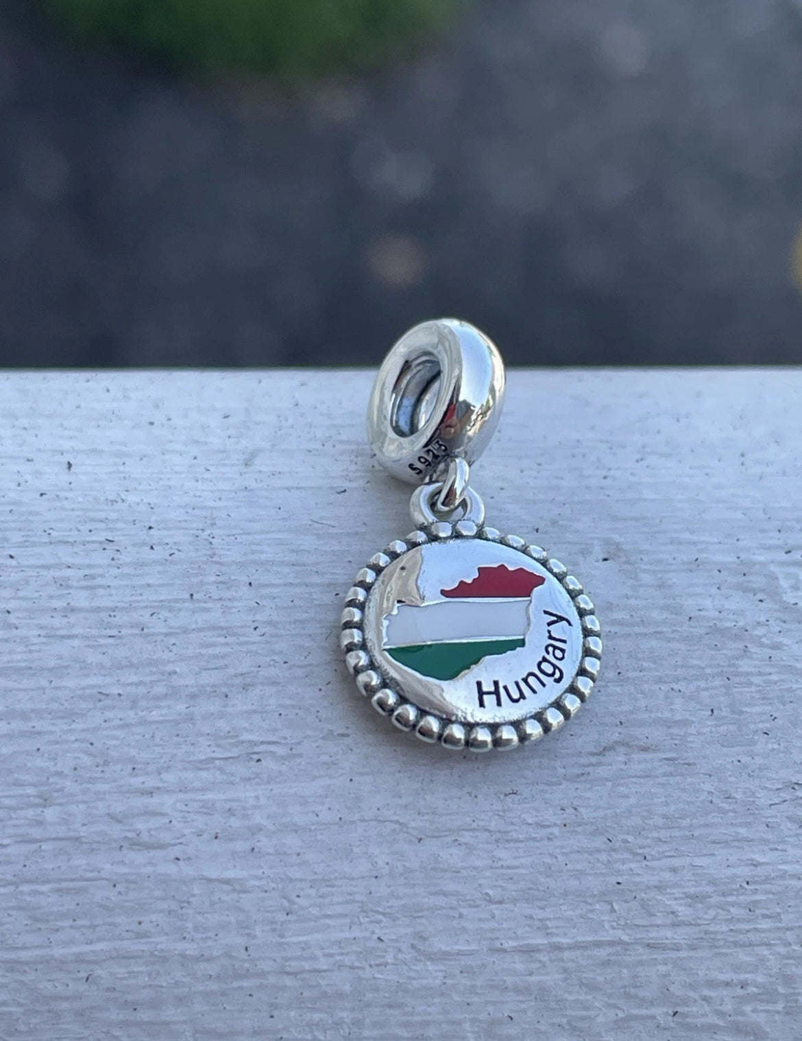 Pandora Hungary Country Exclusive Map Flag Travel Dangle Charm