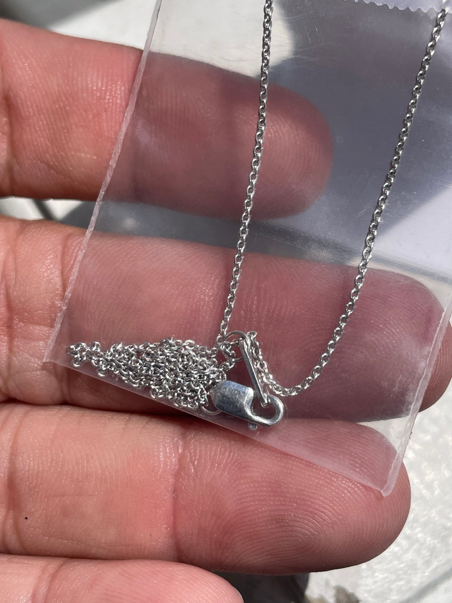 925 Sterling Silver Jane Seymour Open your Heart Diamond Necklace