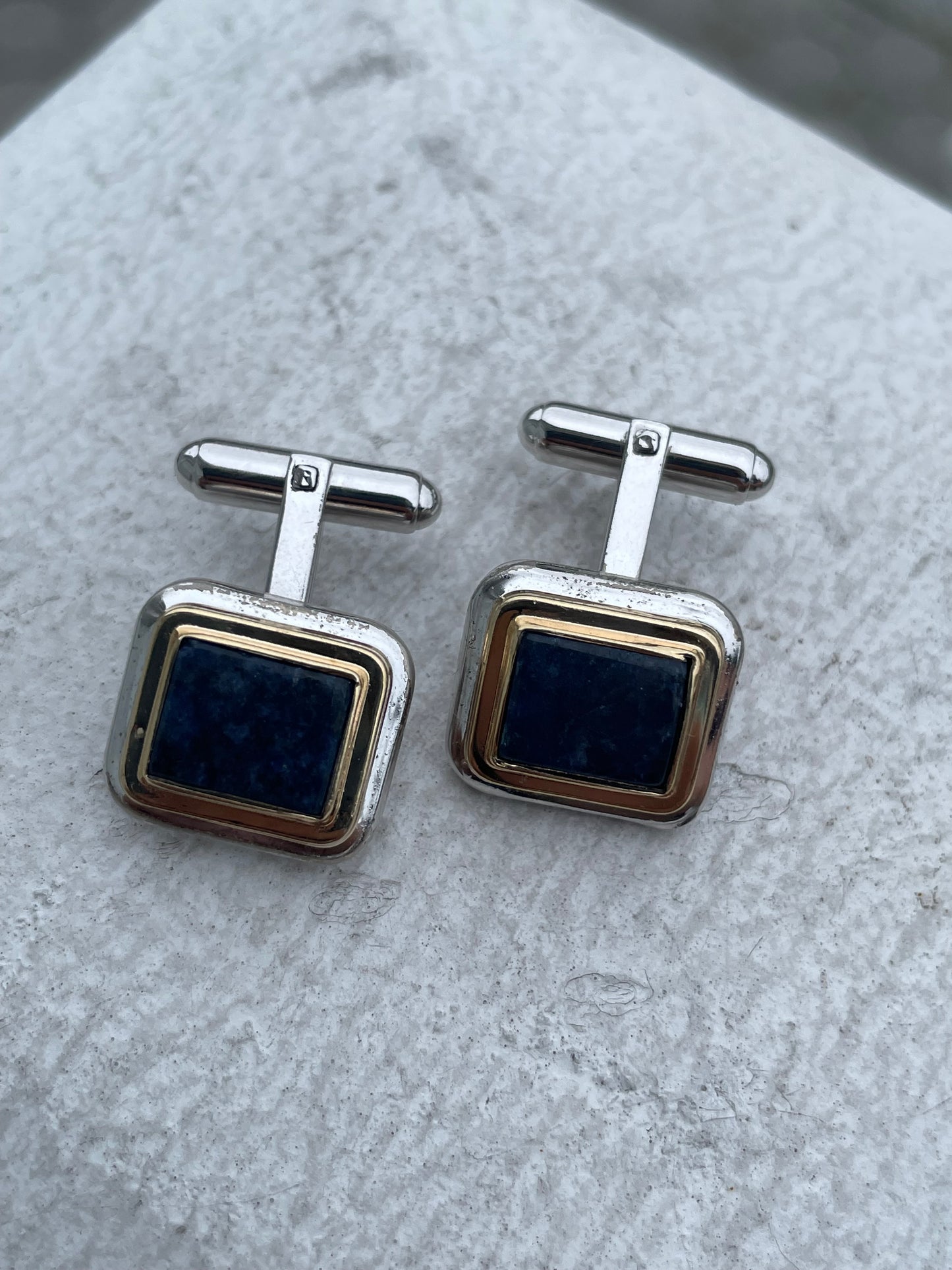 925 Sterling Silver Blue Sodalite Cufflinks
