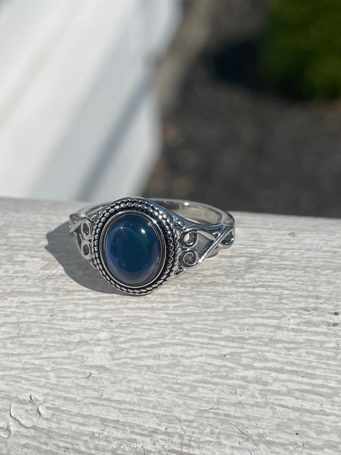 925 Sterling Silver Mood Ring Size 8