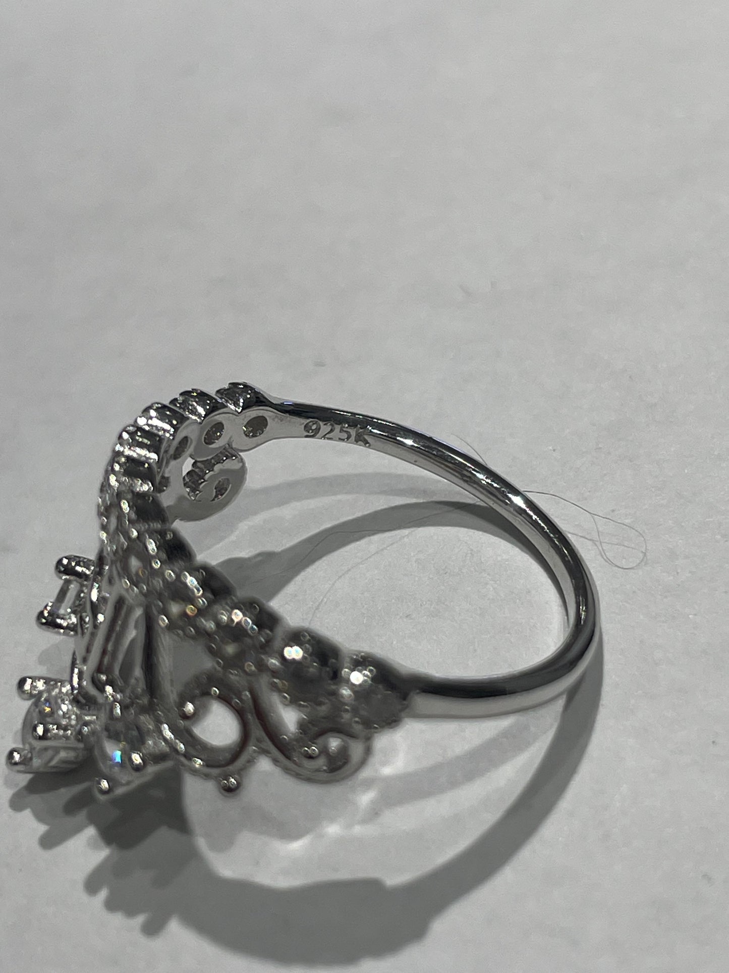 925 Sterling Silver 15 Birthday Crown Ring Size 6