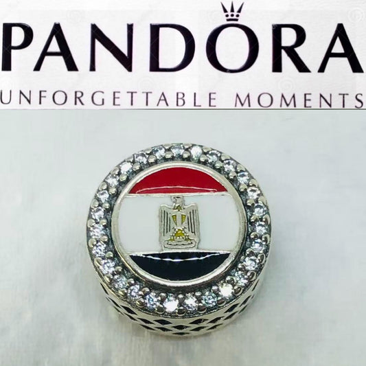 Pandora Country of Egypt Exclusive Round Flag Signet Charm