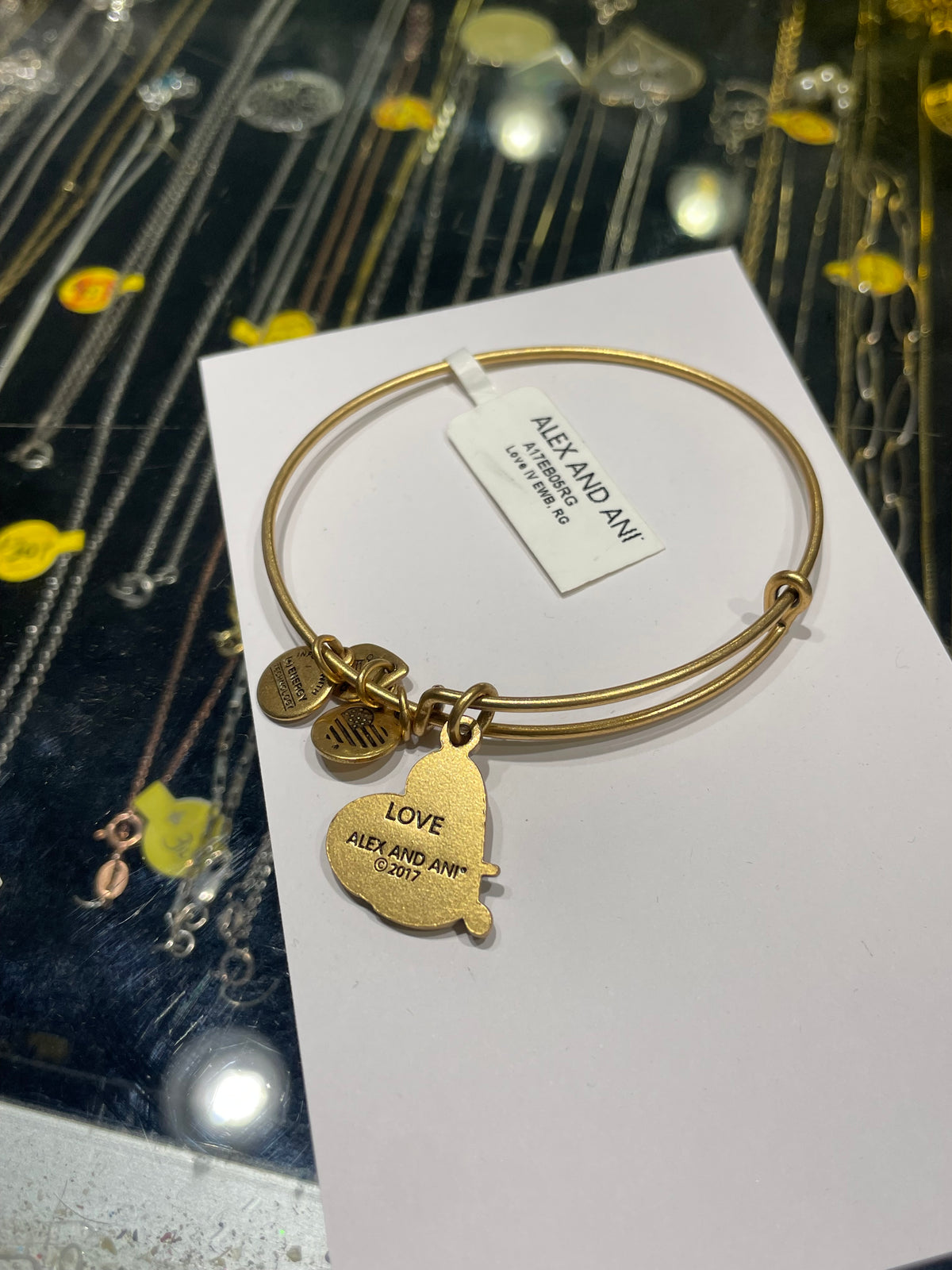 Alex and Ani Gold Tone Love Bracelet - New with tags & gift box