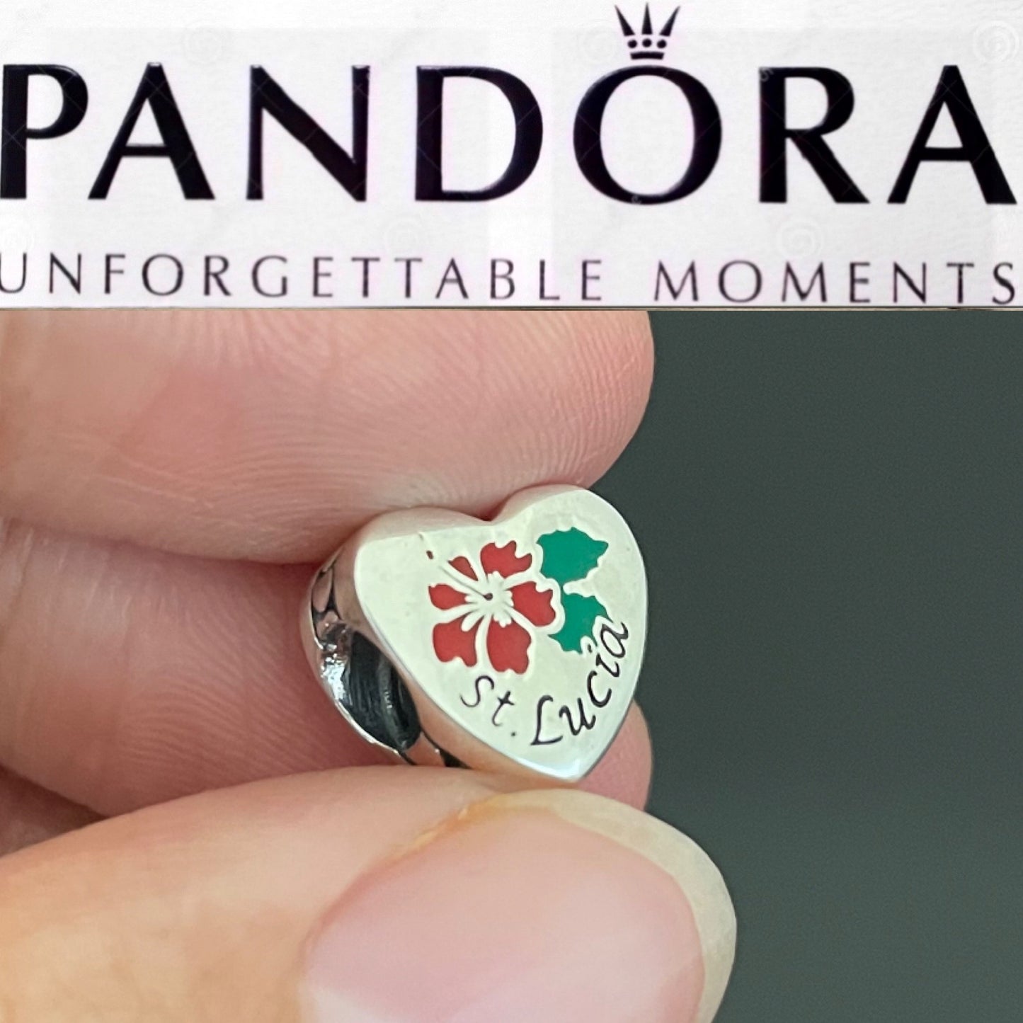 Pandora St. Lucia Exclusive Flower Heart Charm
