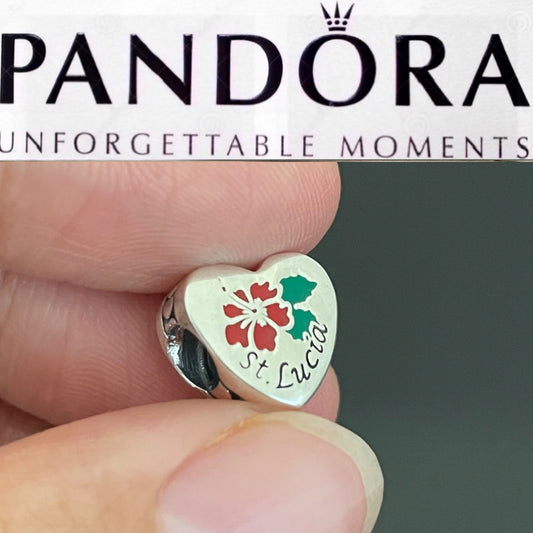 Pandora St. Lucia Exclusive Flower Heart Charm