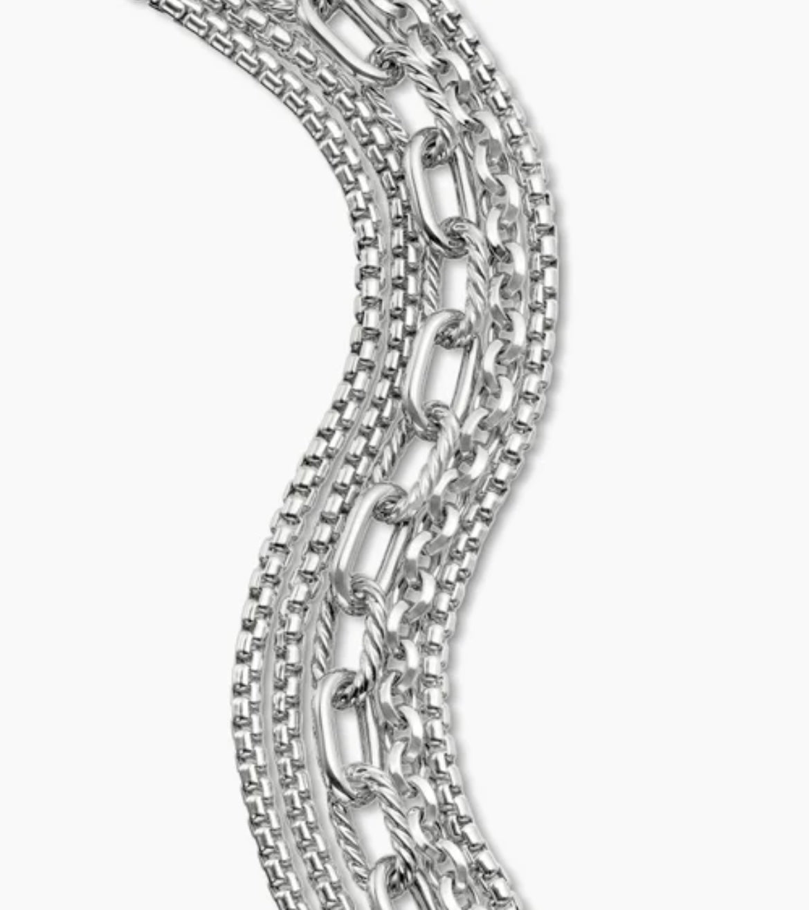 David Yurman Multi Row Chain Bracelet Size M (7.25”)