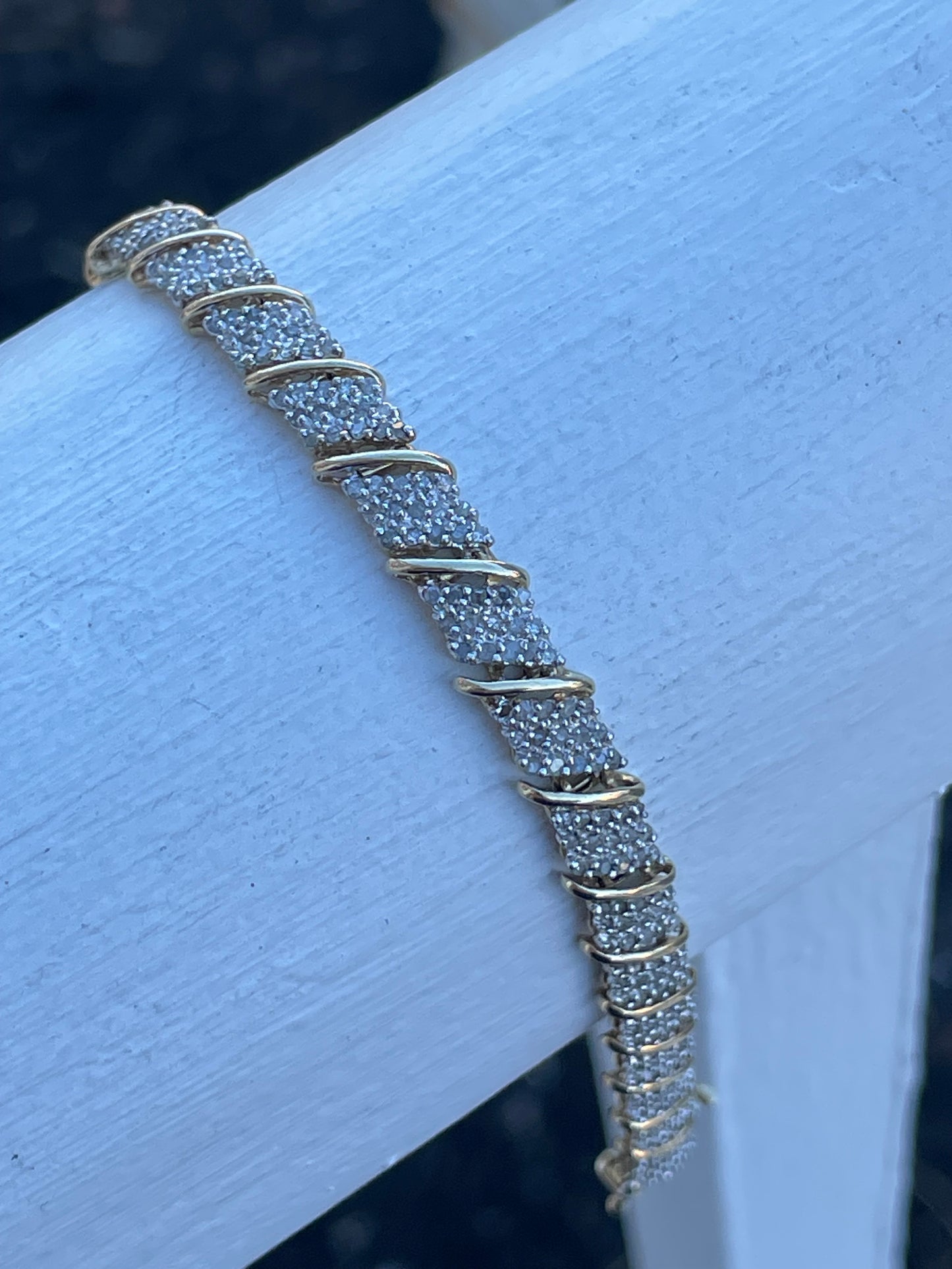 14k Gold 2.50ct Natural Diamond Tennis Bracelet 7”