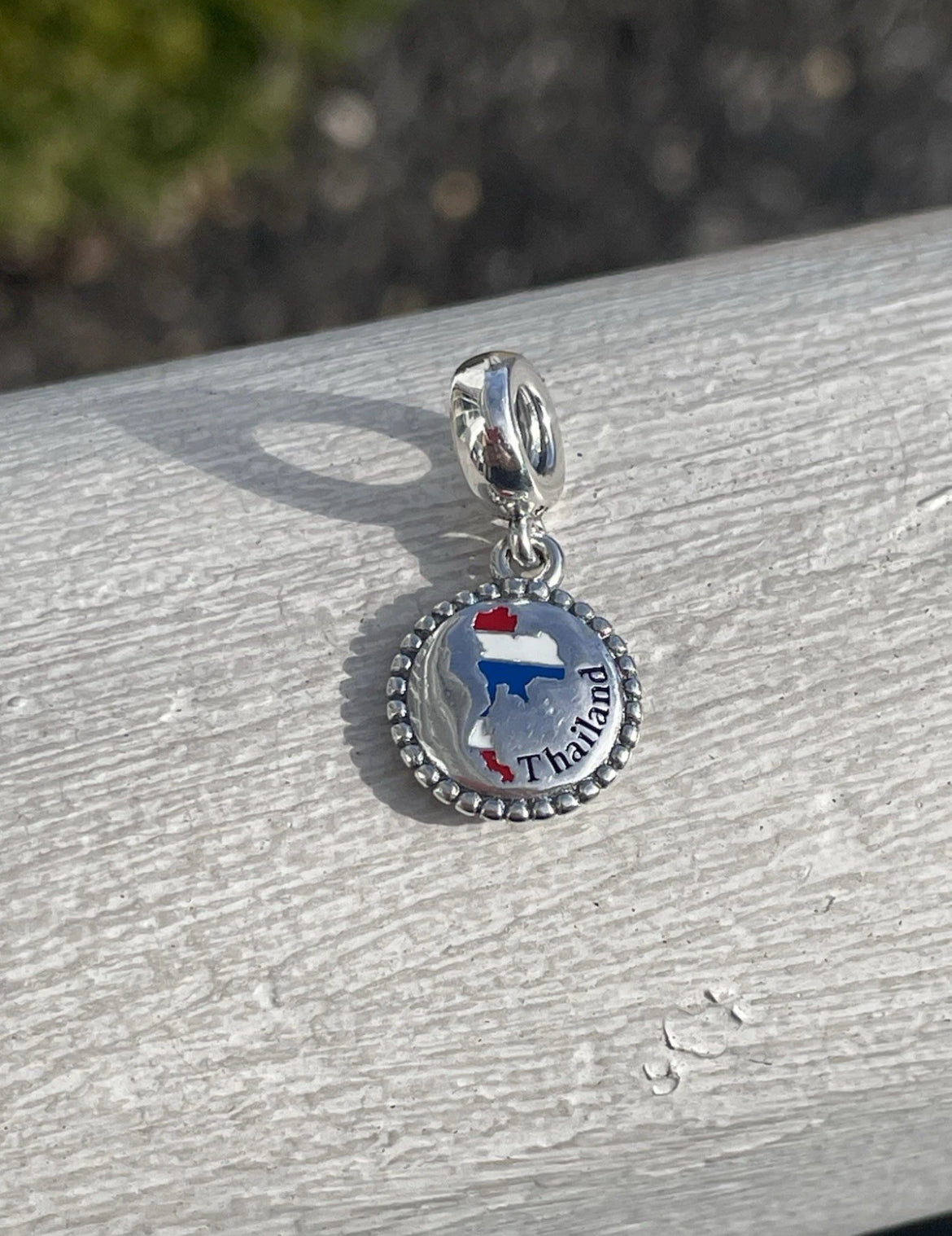 Pandora Thailand Country Exclusive Map Flag Travel Dangle Charm