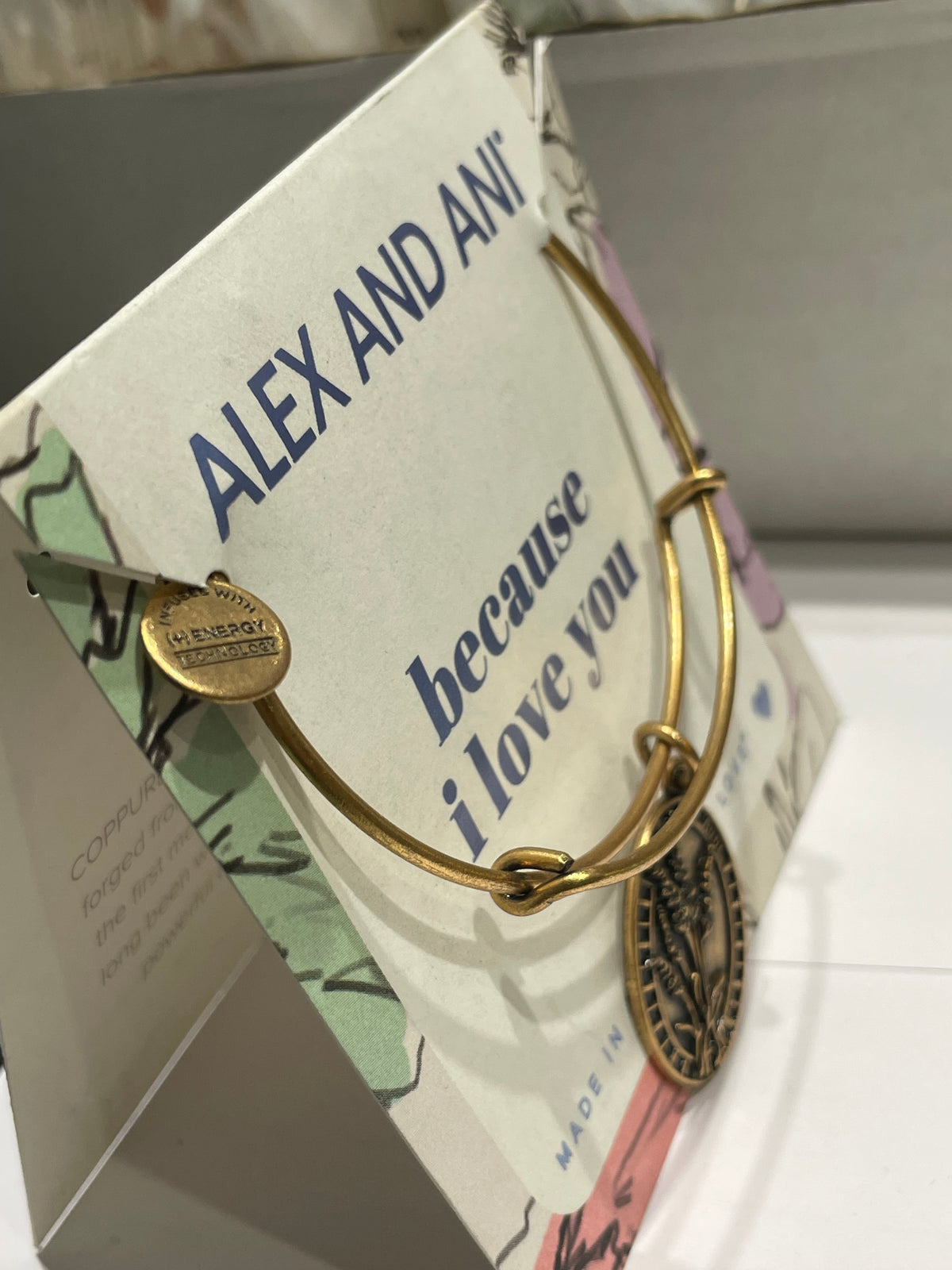 Alex and Ani Gold Tone Because I Love Aunt Bracelet - New with Tags & Gift Box