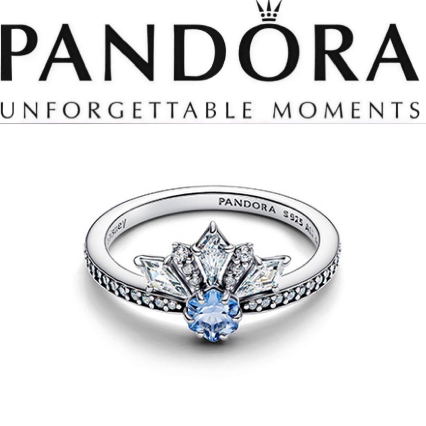 Pandora Disney Frozen Queen Elsa Tiara Ring 194134C01-54 Size 7