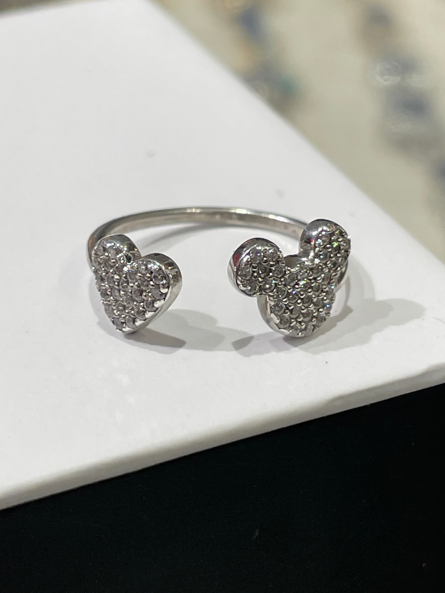 Disney Mickey 925 Sterling Silver Zirconia Wraparound ring