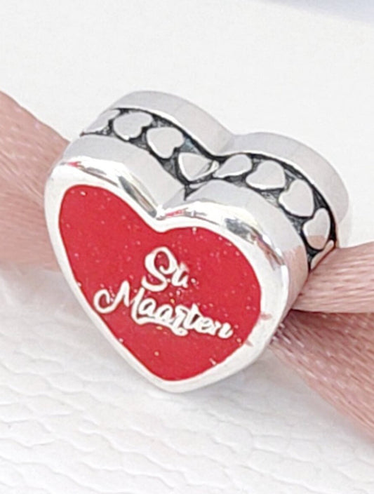 Pandora Island of St. Maarten Exclusive Destination Vacation Travel Heart Charm