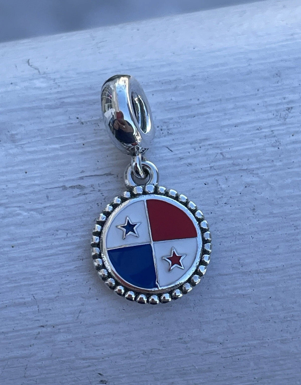Pandora Panama Flag Country Exclusive Travel Dangle Charm