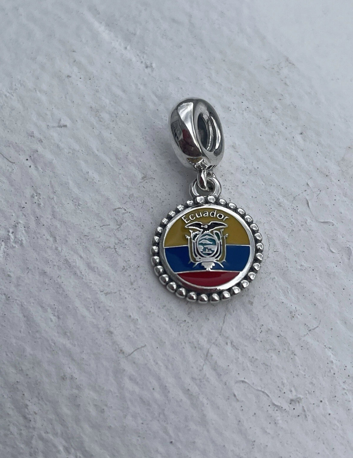 Pandora Ecuador Country Flag Exclusive Travel Dangle Charm