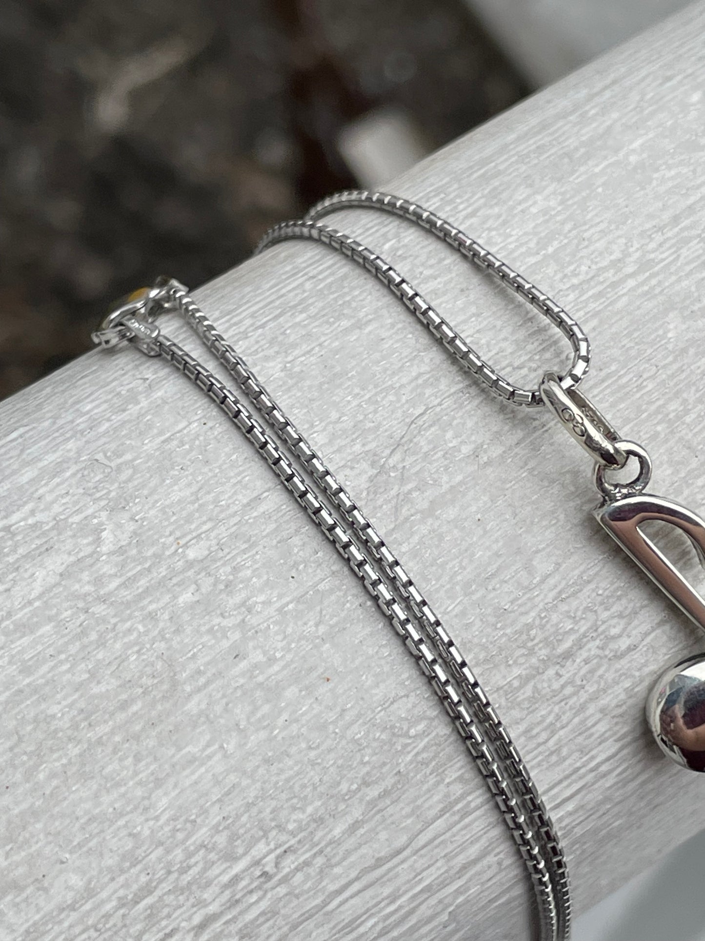 925 Sterling Silver Musical Note Necklace 18”