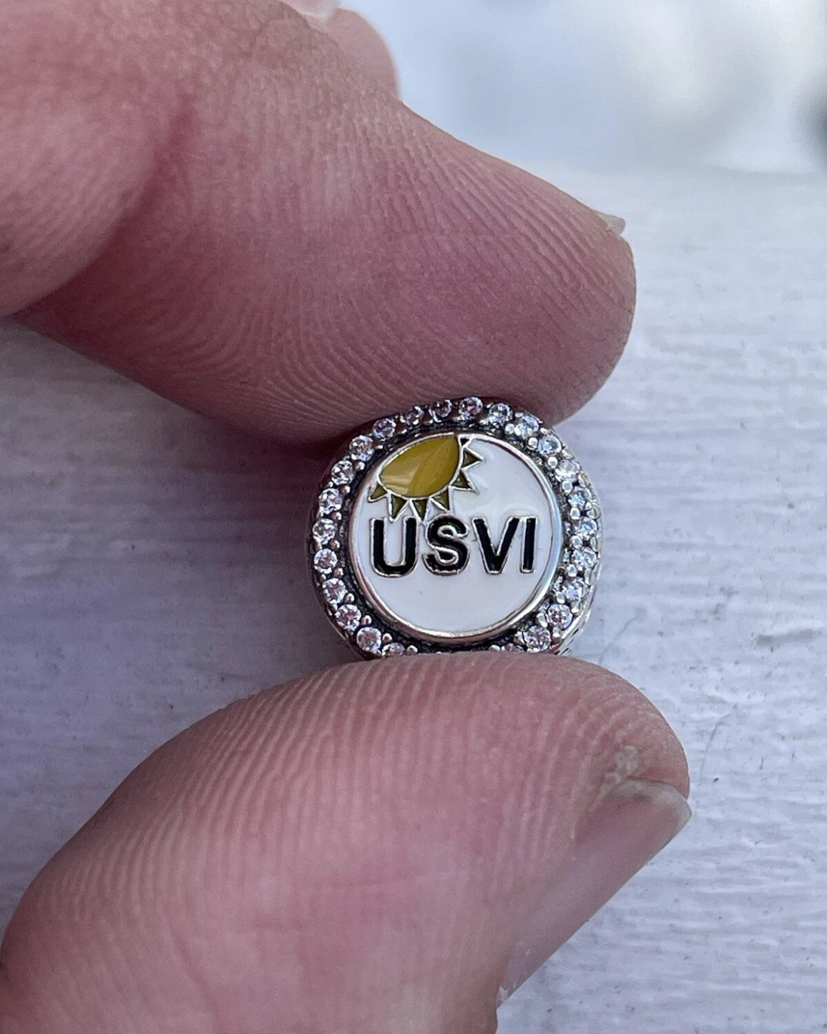 Pandora USVI United States Virgin Islands Round Signet Exclusive Charm
