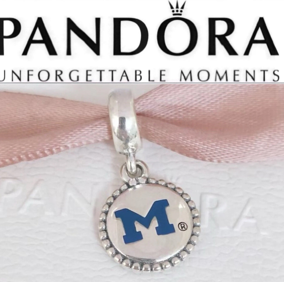 Pandora Michigan State Wolverines College Sports Logo Dangle Charm