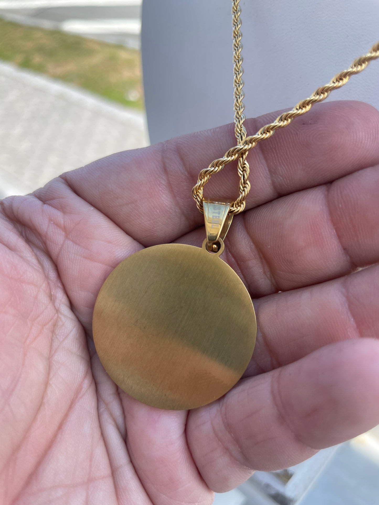 Stainless Steel Lion Gold Plated Necklace