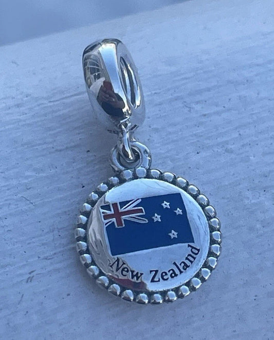 Pandora New Zealand Country Flag Exclusive Travel Dangle Charm