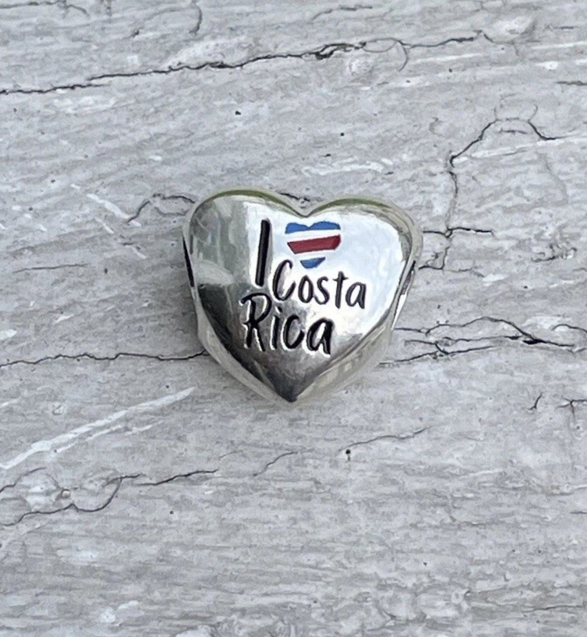 Pandora I Love Costa Rica Country Heart Flag Exclusive Travel Charm