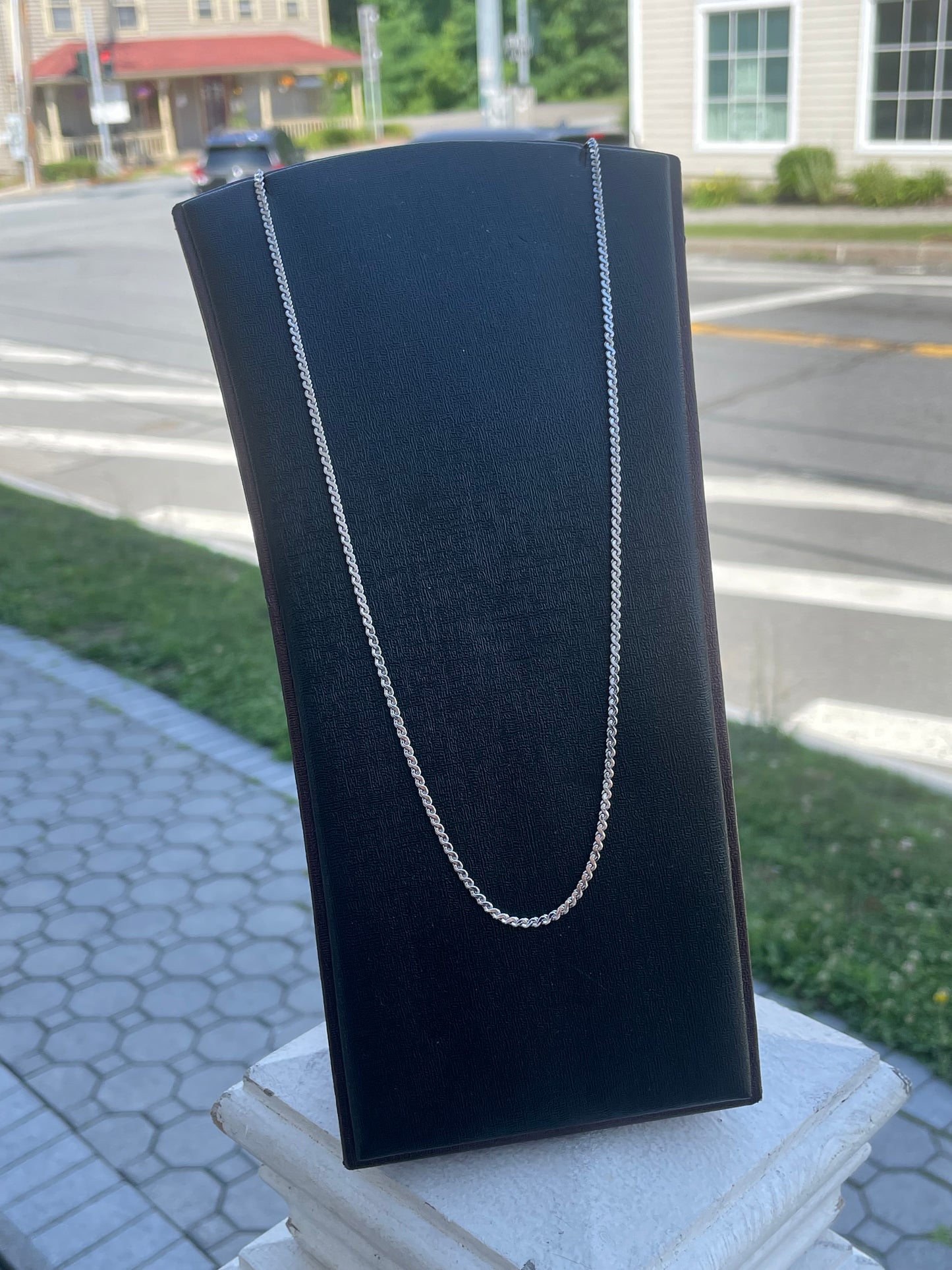 925 Sterling Silver 24” Serpentine Link Chain