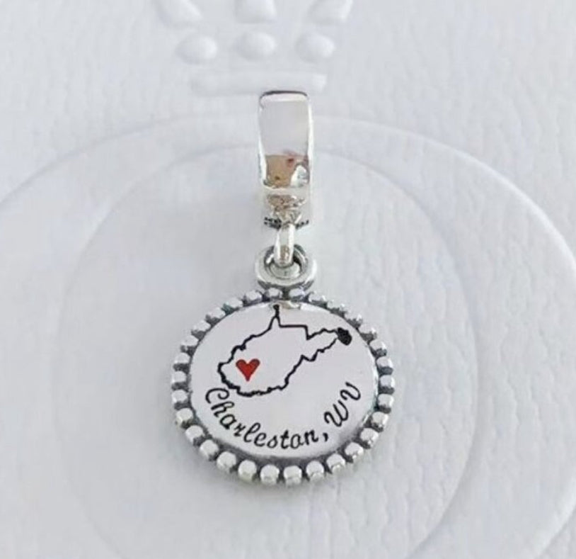 Pandora Charleston West Virginia State Exclusive Travel Charm