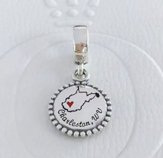 Pandora Charleston West Virginia State Exclusive Travel Charm