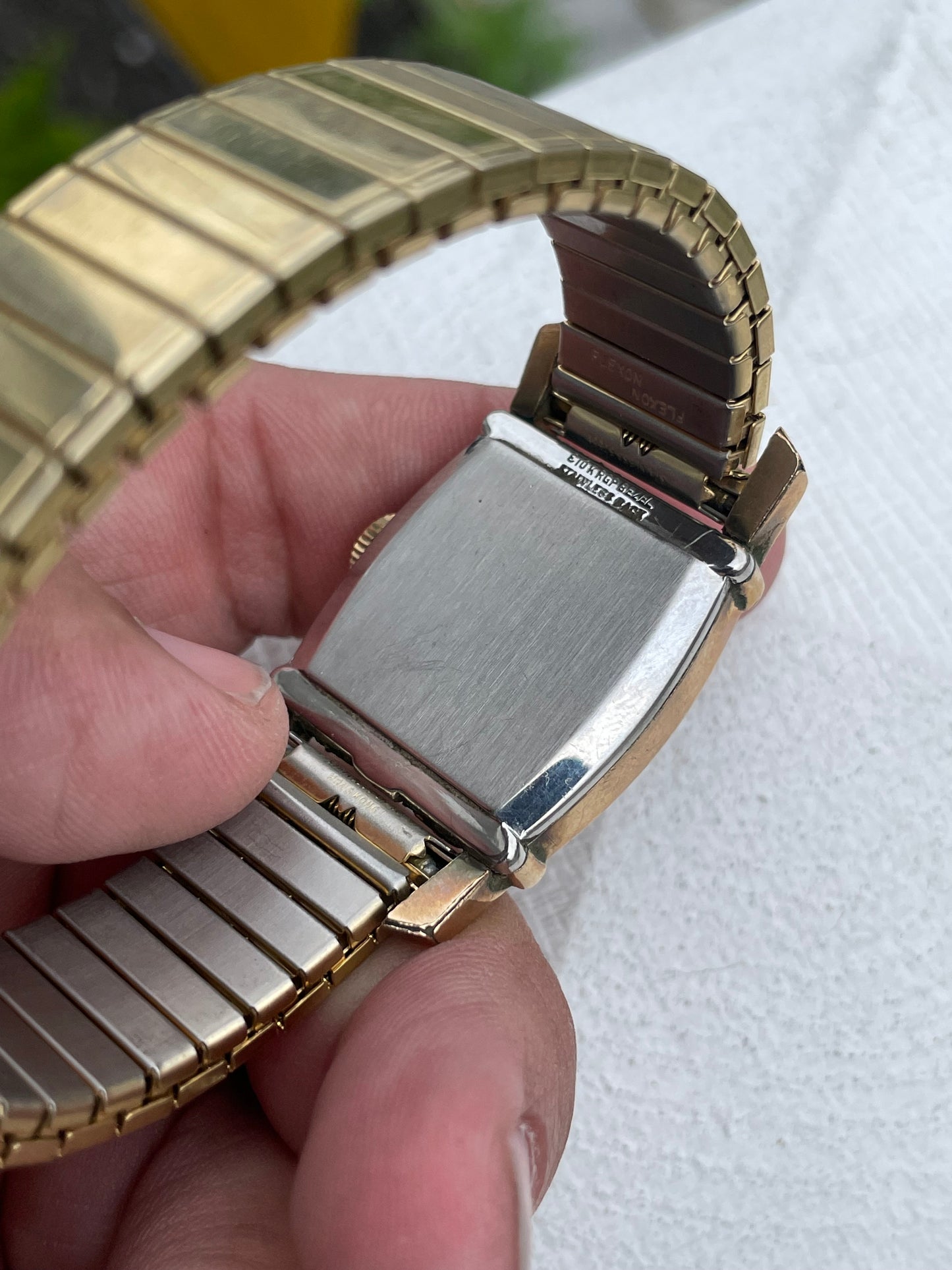 Vintage Benrus 21 Jewels Gold Filled Wind Up Flex Band Wristwatch