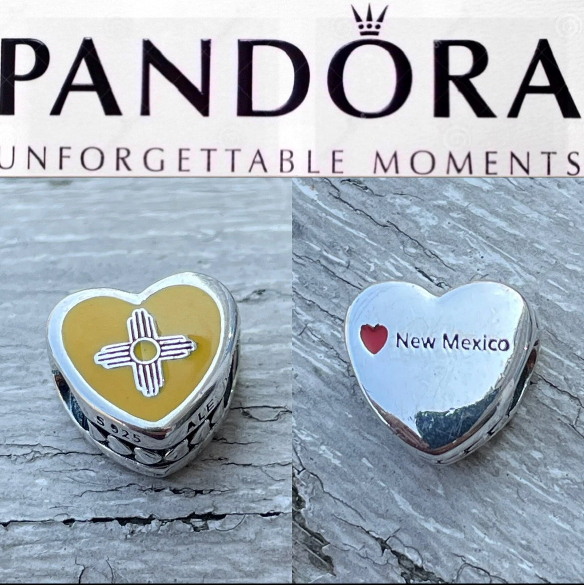 Pandora New Mexico State Flag Exclusive Heart Charm