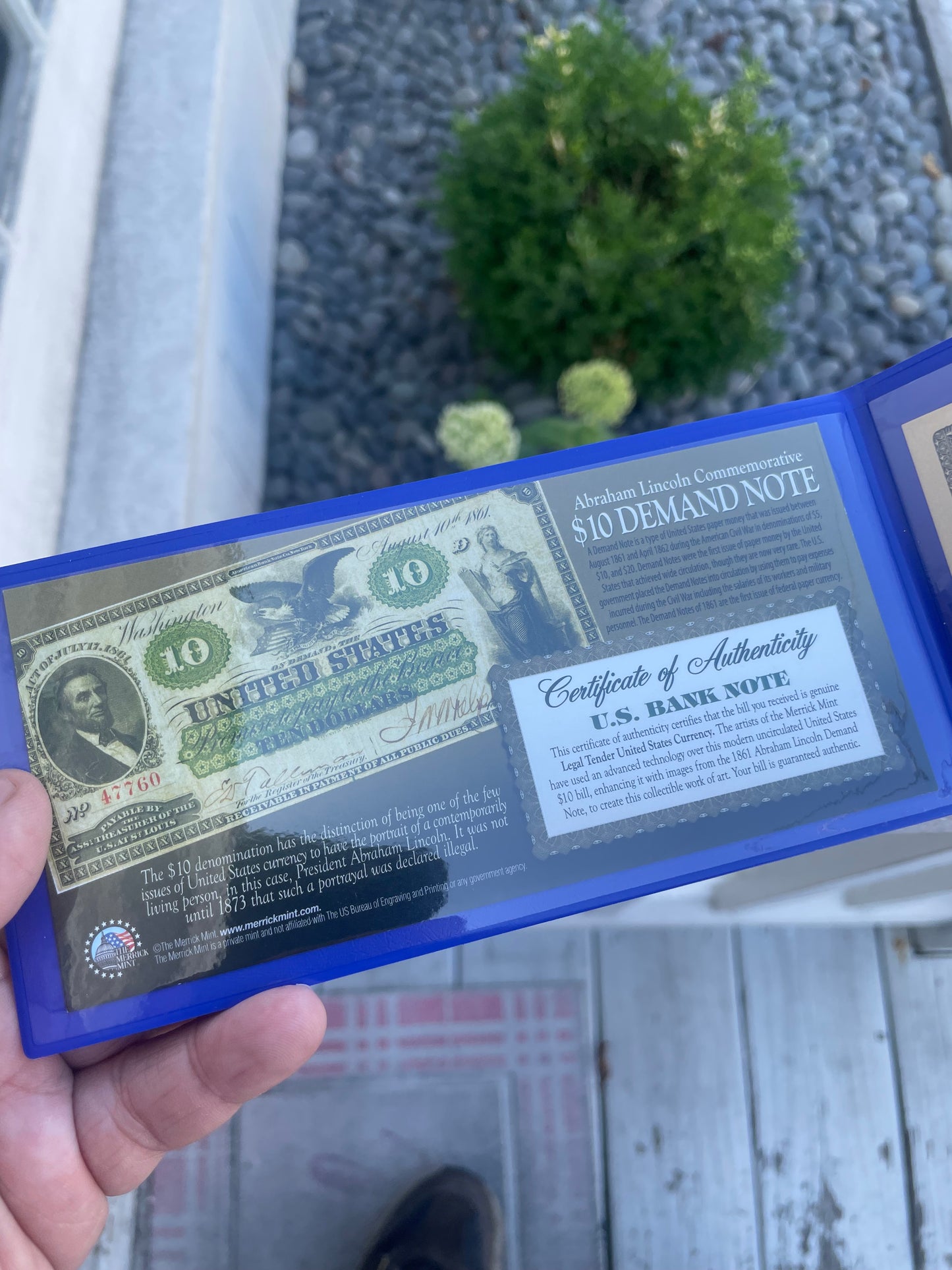 Merrick Mint $10 Commemorative Lincoln Demand Note