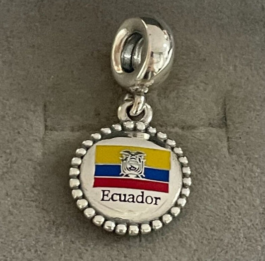 Pandora Ecuador Country Flag Exclusive Travel Dangle Charm
