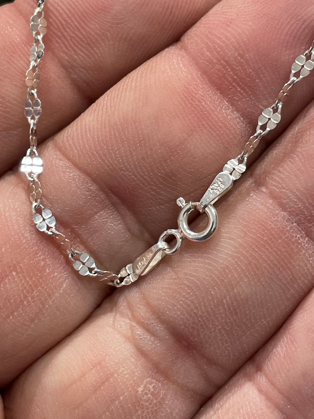 925 Sterling Silver Hampton Blue Topaz & Clear Zirconia Necklace