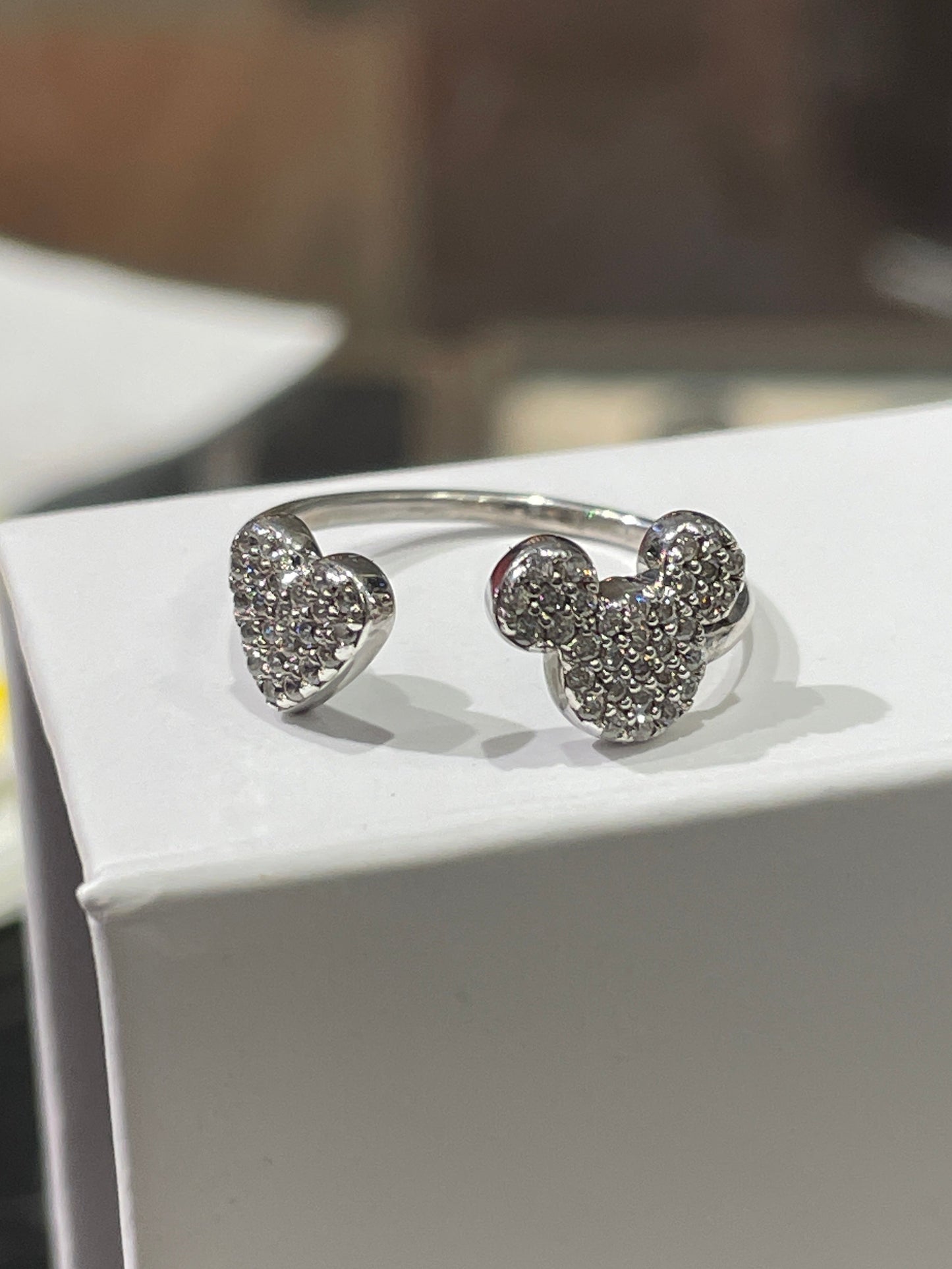Disney Mickey 925 Sterling Silver Zirconia Wraparound ring