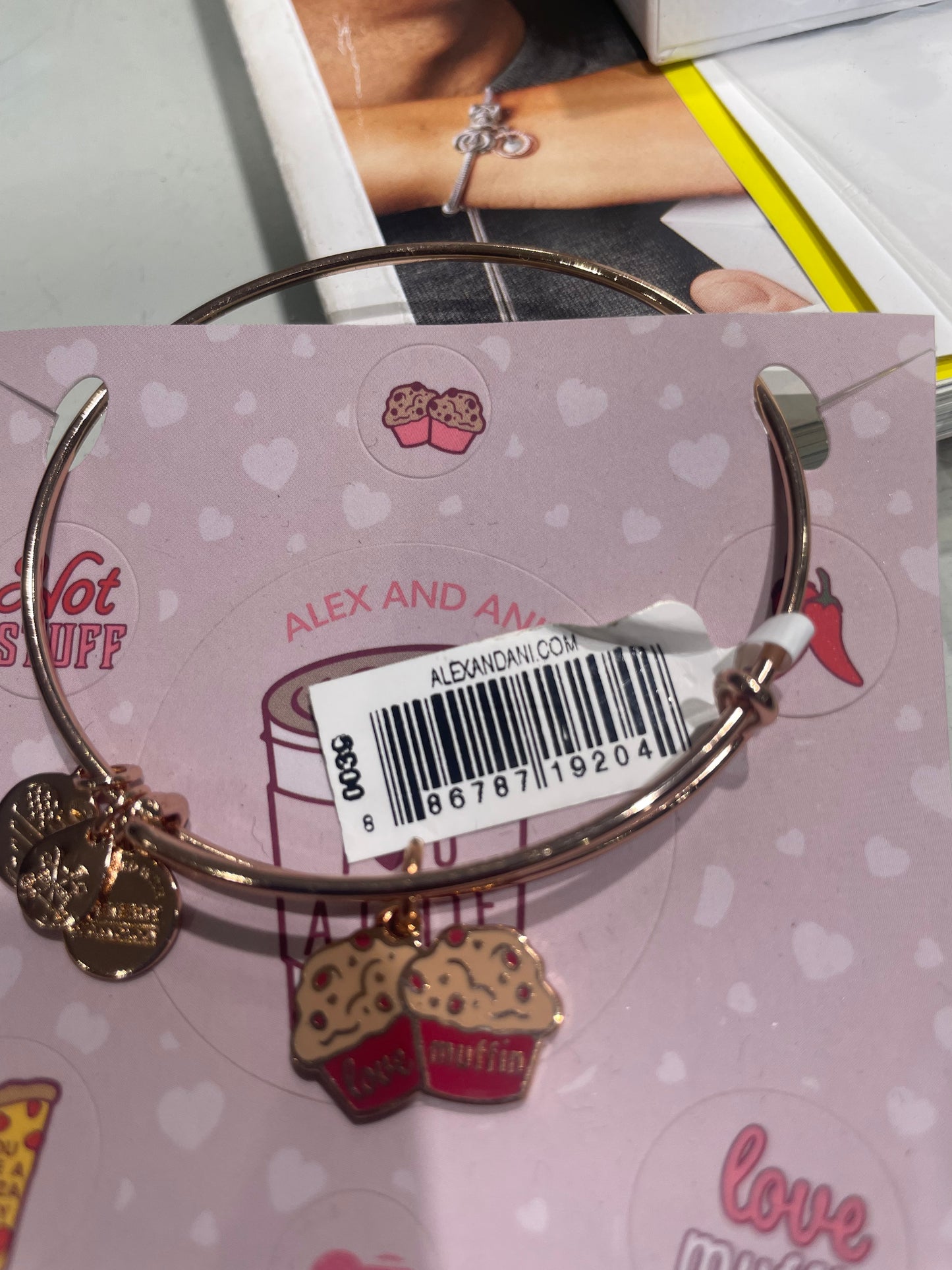 Alex and Ani Love Muffin Rose Gold Tone Bracelet
