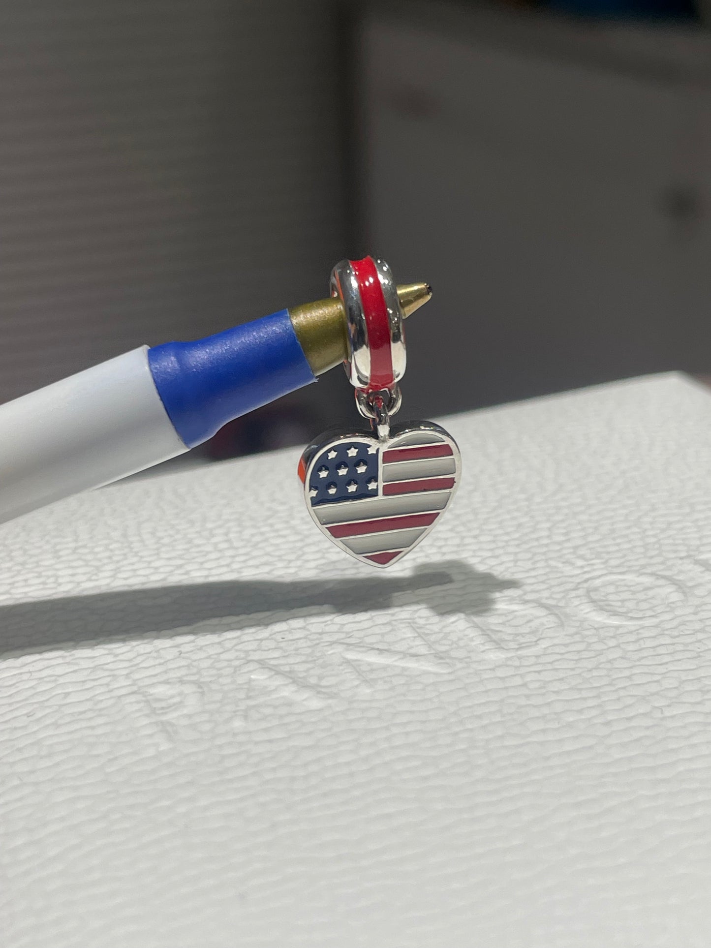 Pandora United States Heart Flag Charm