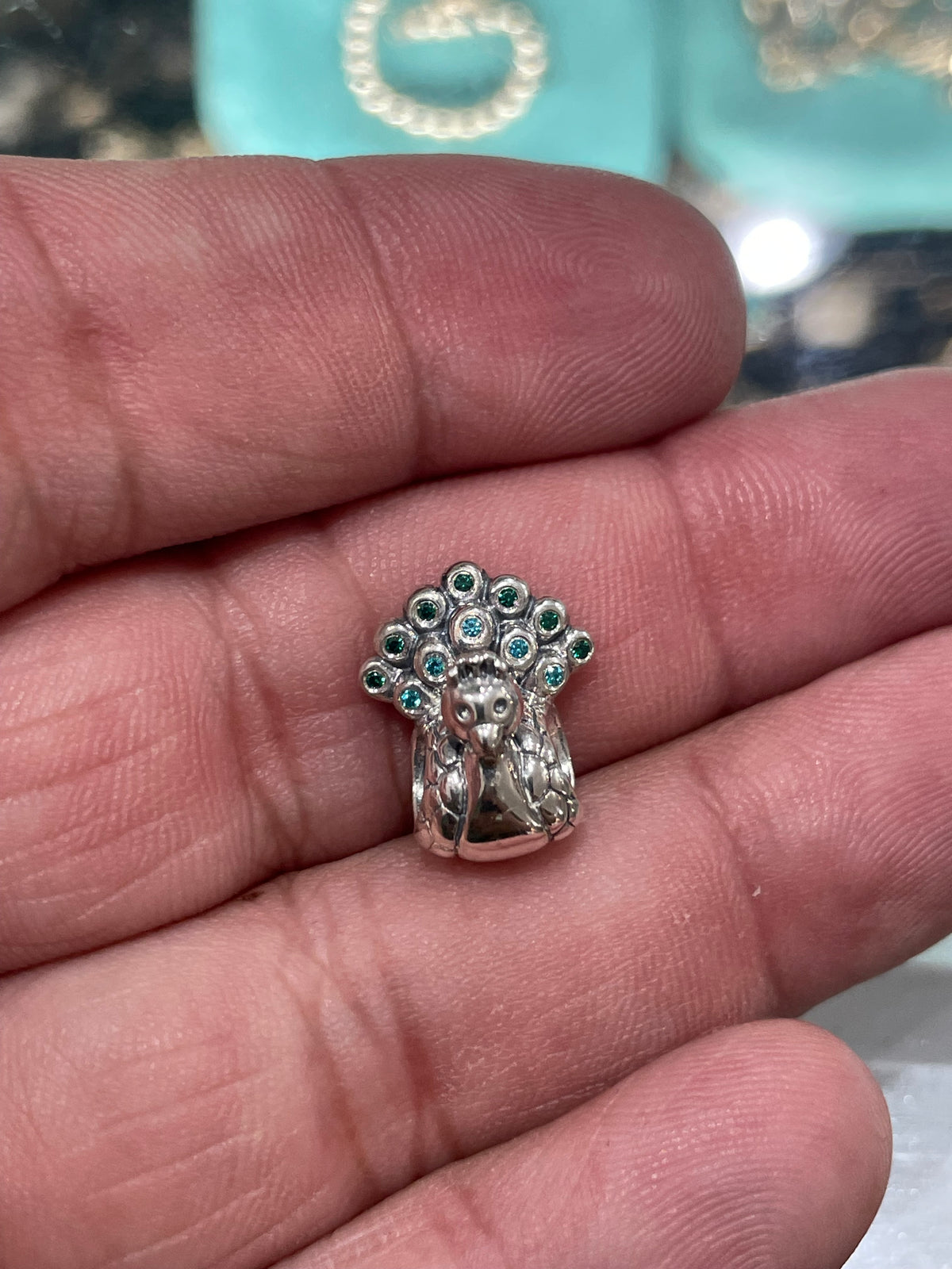 Retired Pandora 791227MCZ Peacock Charm